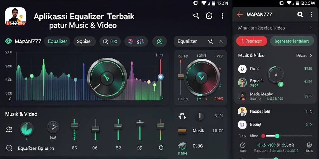 Antarmuka user-friendly dari MAPAN777 yang memudahkan pengaturan equalizer.