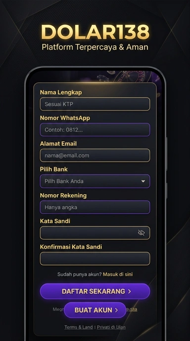 Panduan Registrasi Akun Dolar138 untuk Android